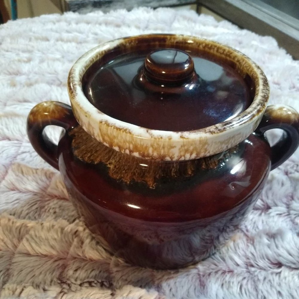 Vintage McCoy Stoneware Bean Pot